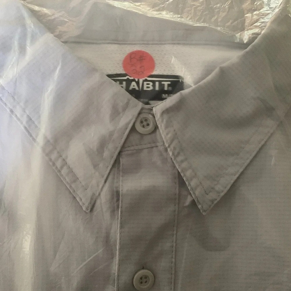 Habit Men's River Guide Lg Sleeve Fishing Shirt M-Solar Factor Grey‎ Lightweight